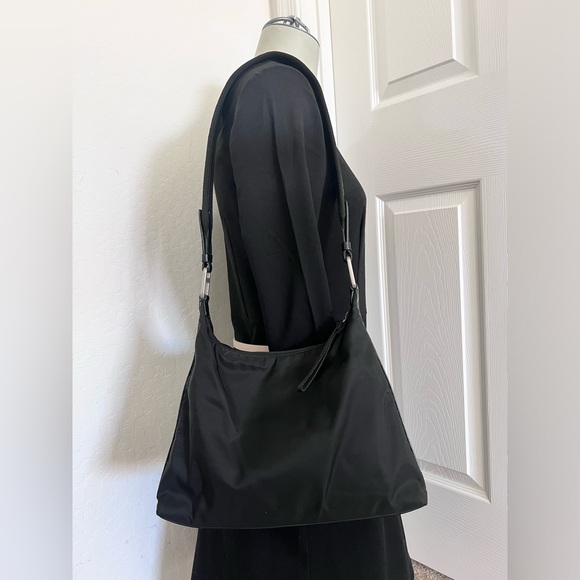 PRADA BAG SHOULDER BAG BLACK NYLON - Picture 4 of 16